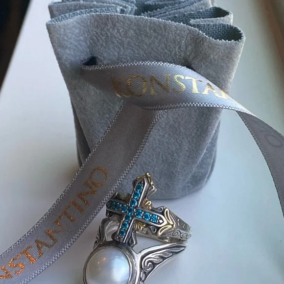 GORGEOUS KONSTANTINO GOLD &SILVER RING - Picture 7 of 7